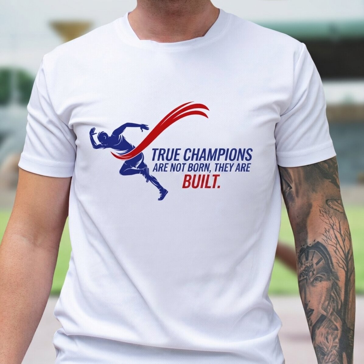 Customised sports T-shirt with text - Champions