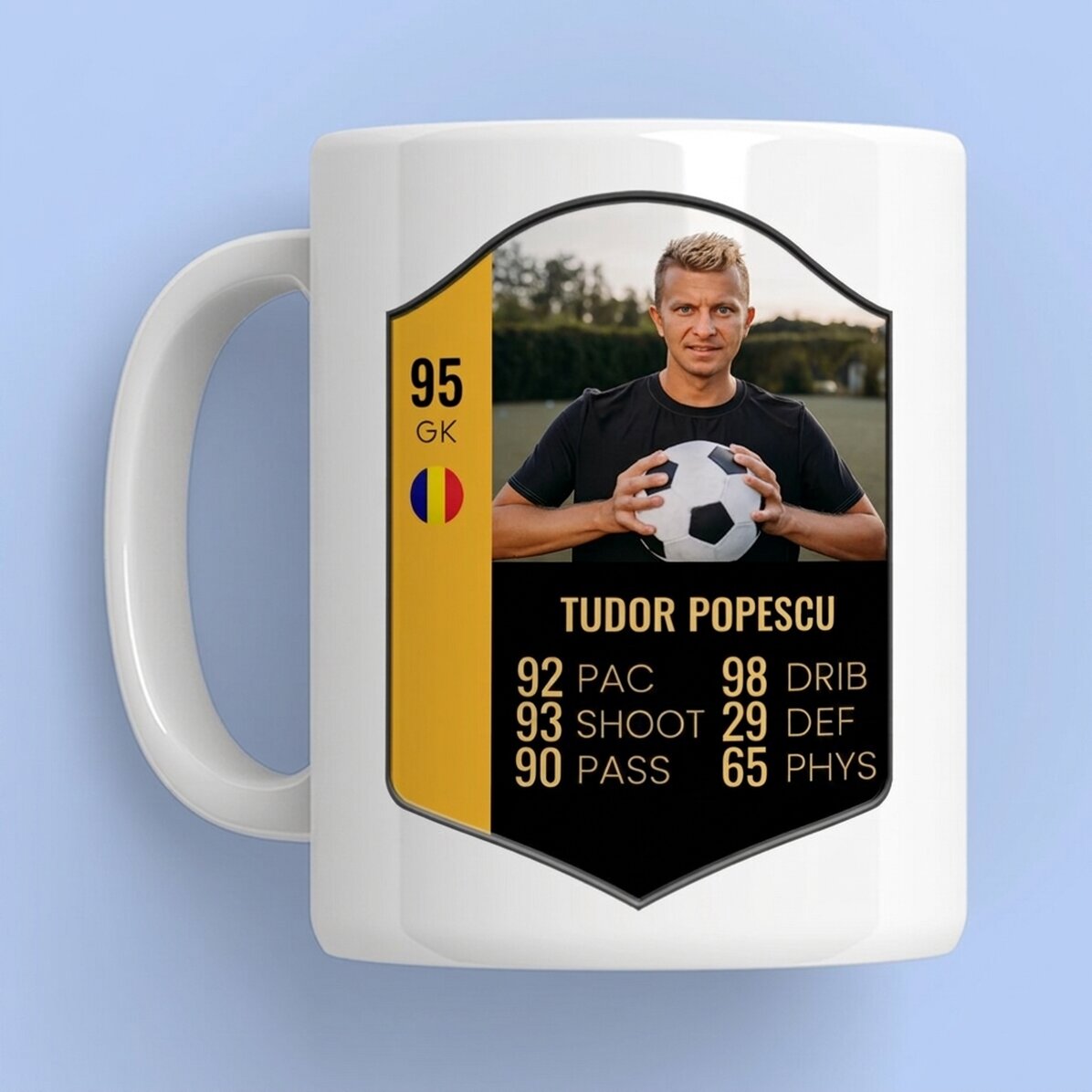 Personalised mug with photo and text - FIFA Card