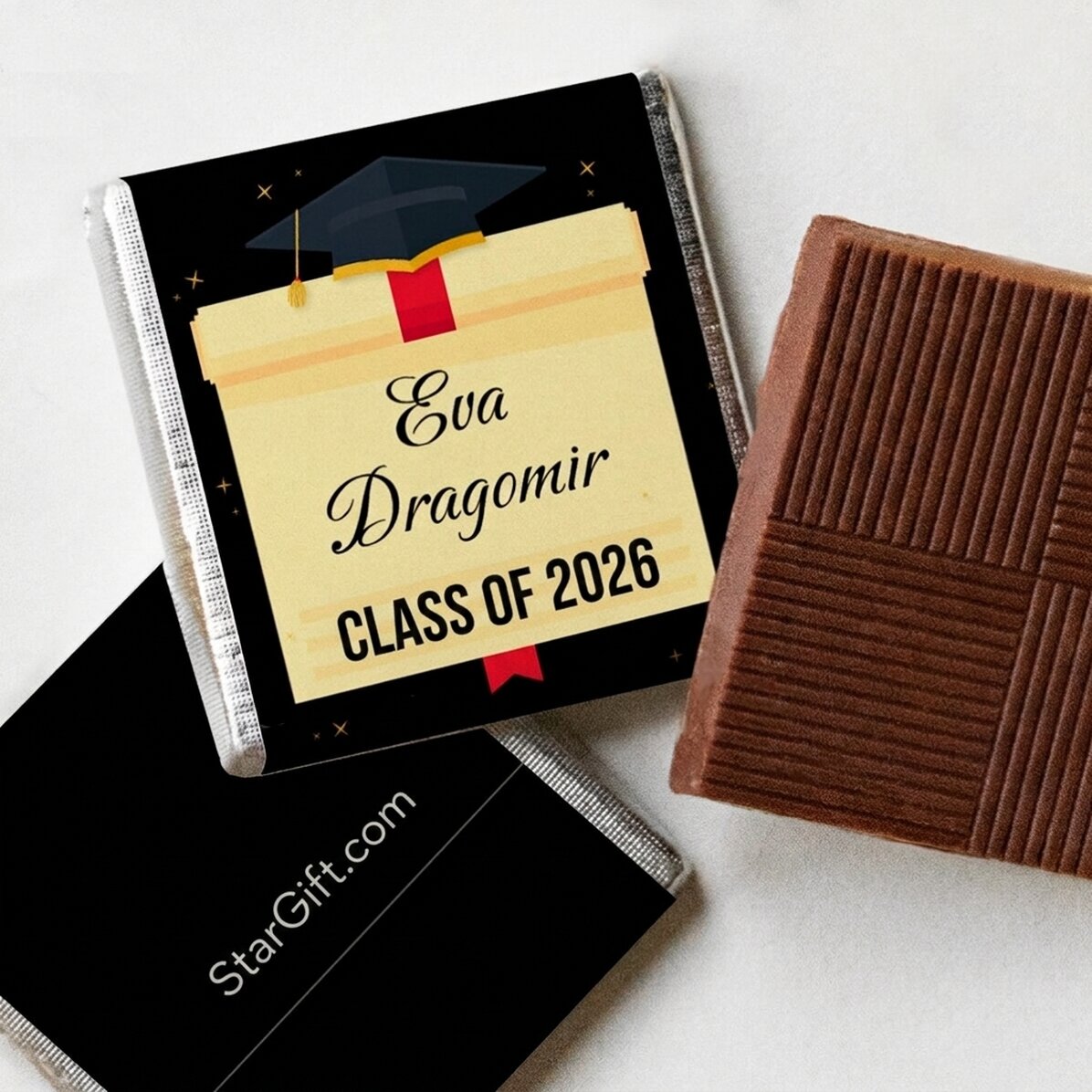 Personalised mini chocolate with text - Graduation