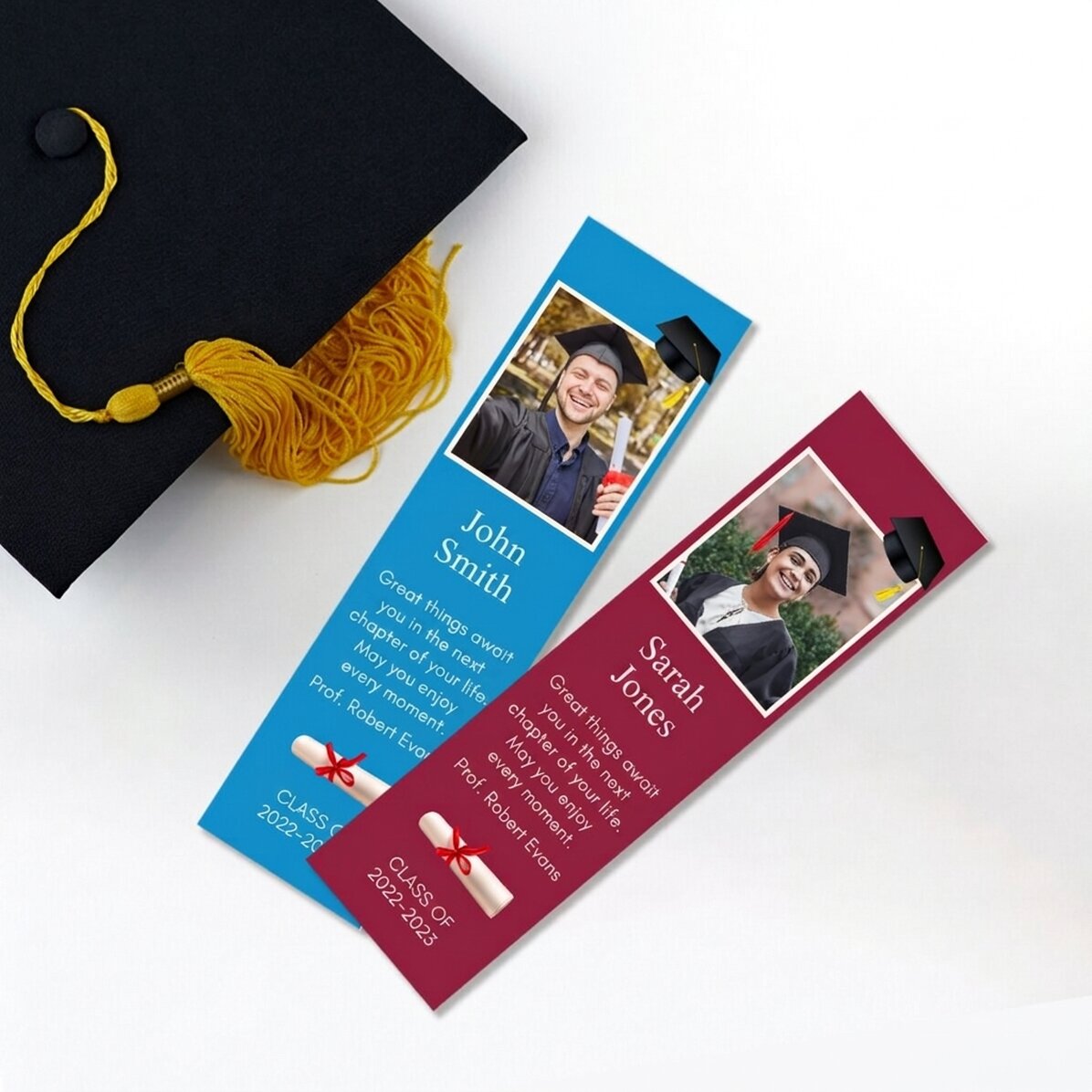 Personalised bookmark with a photo and message - Graduation