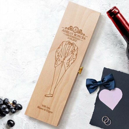 Personalised wine box with text - Best man
