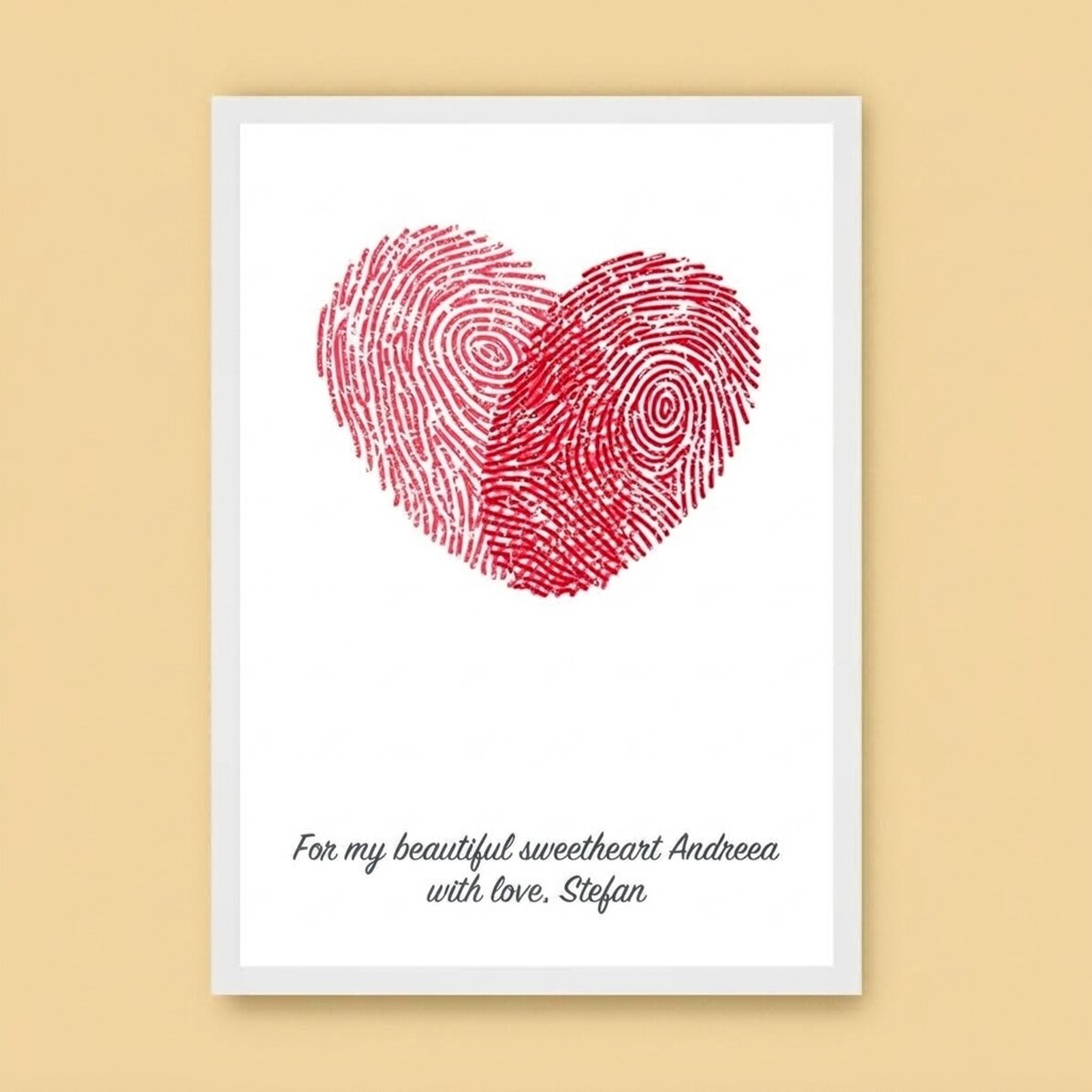Personalised heart painting