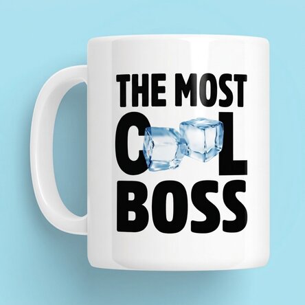 Personalised mug with text - The coolest boss