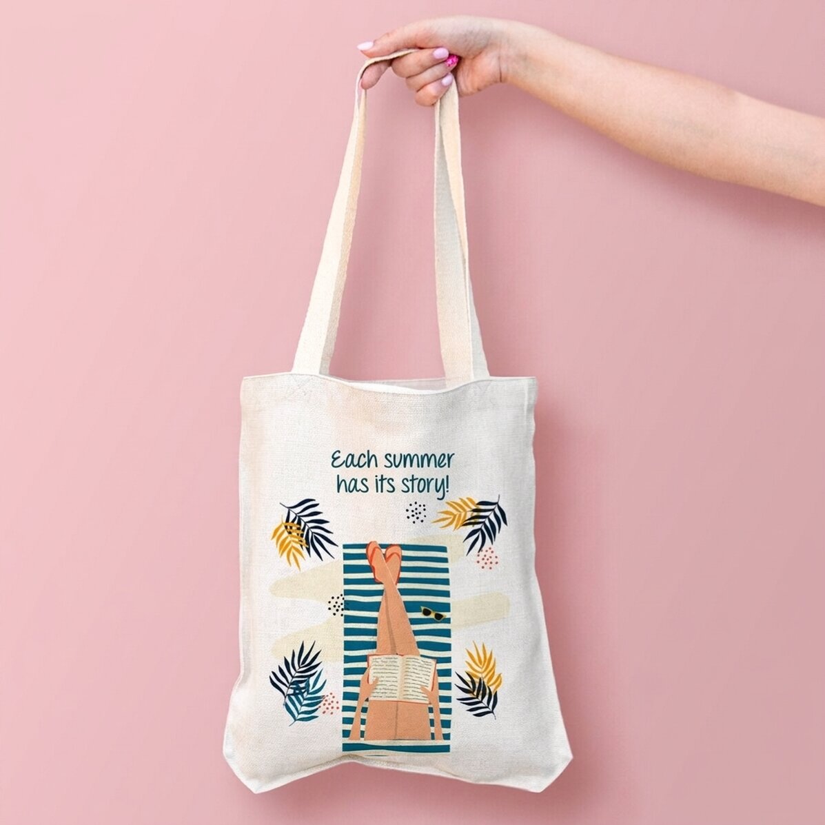 Personalised bag with text - Summer story