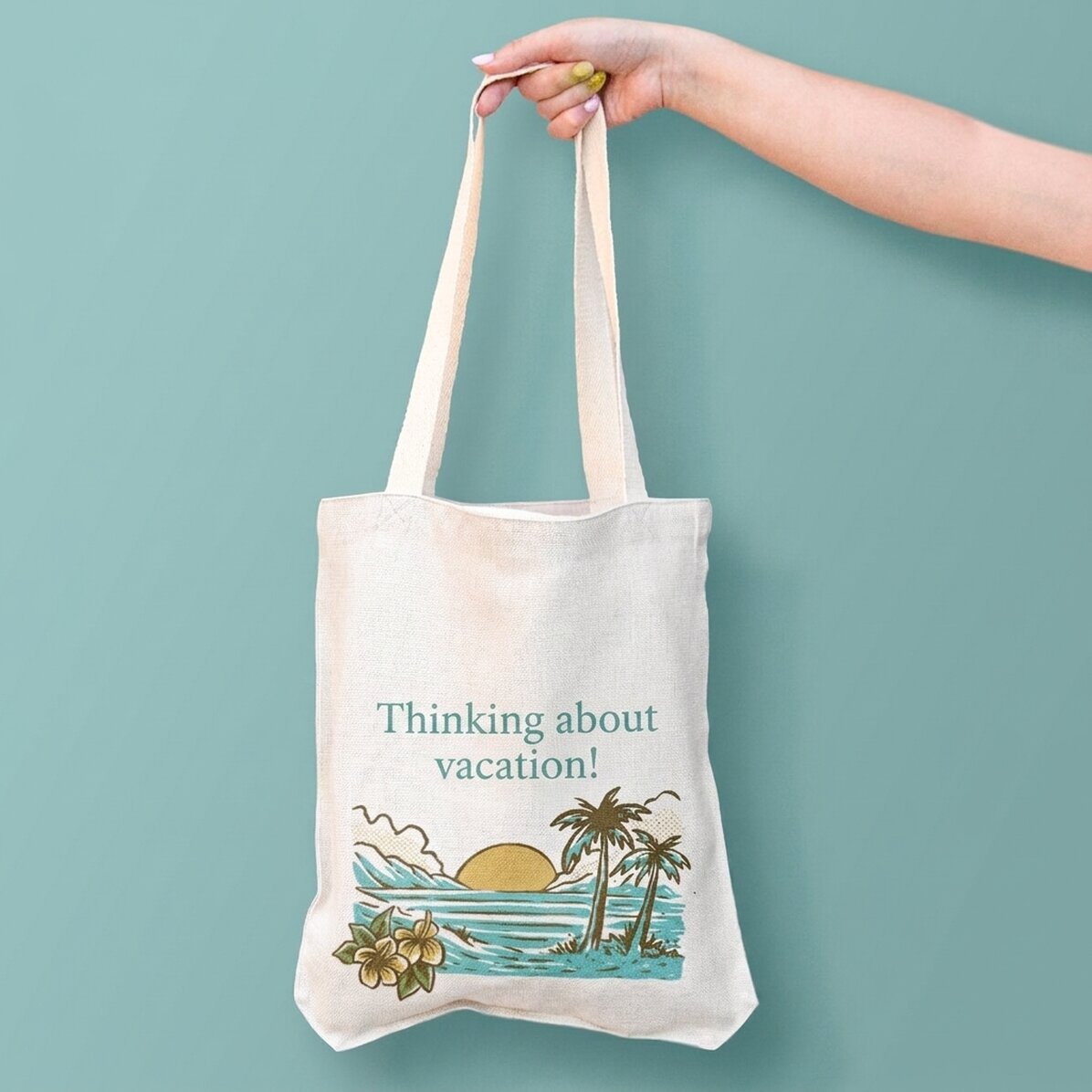 Personalised bag with text - With holidays in mind