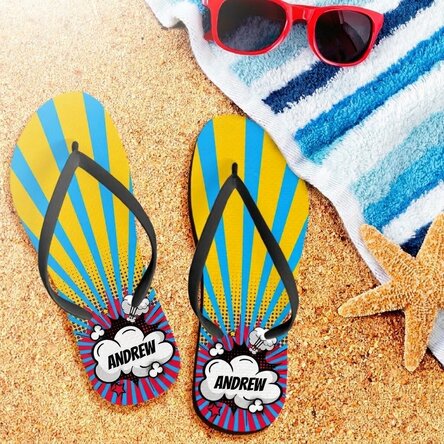 Personalised flip-flops with names for children - Comic / Cartoon