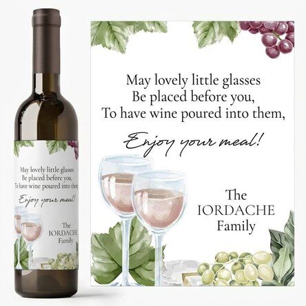 Personalised wine with text - Bon appétit!