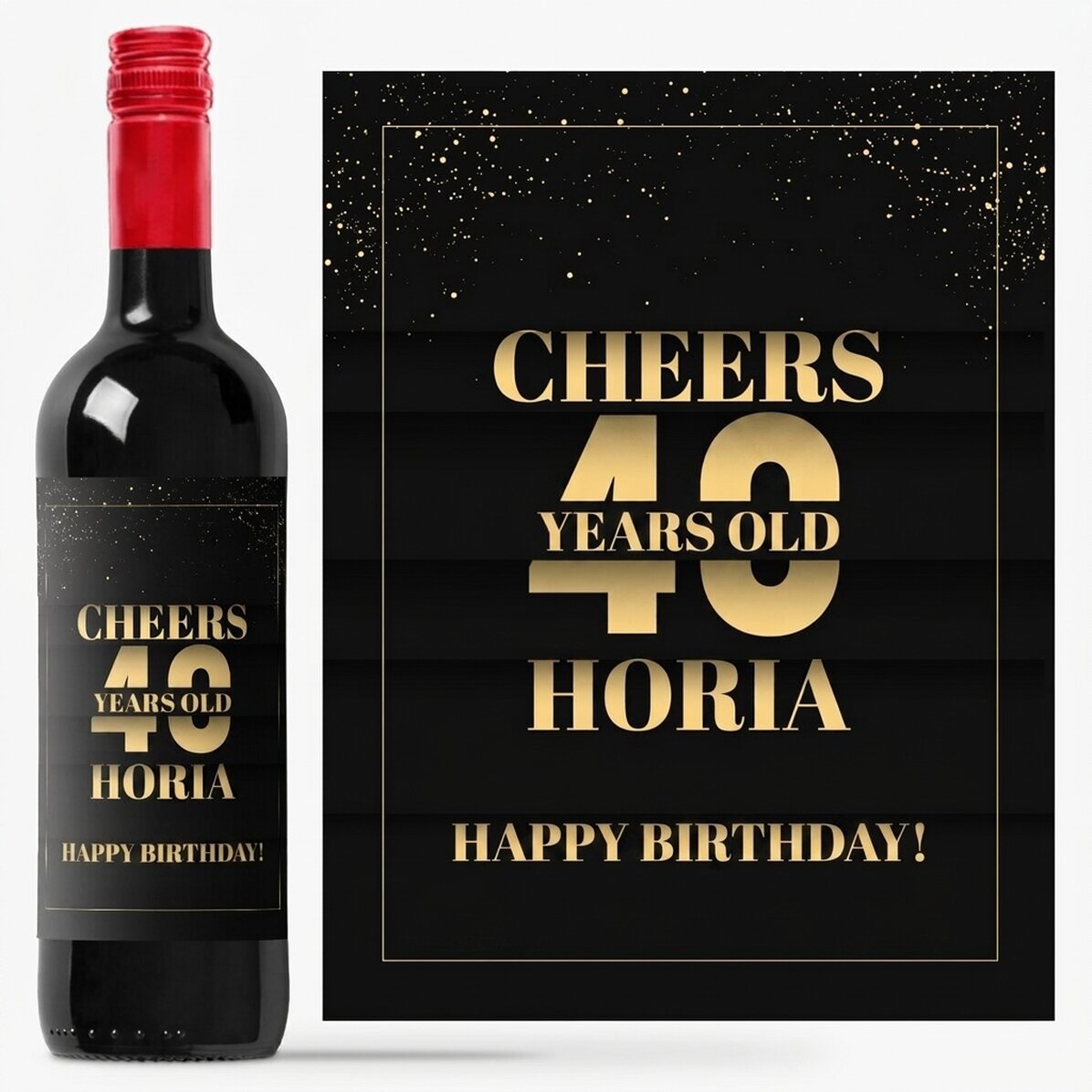 Personalised wine with birthday text - Cheers to you