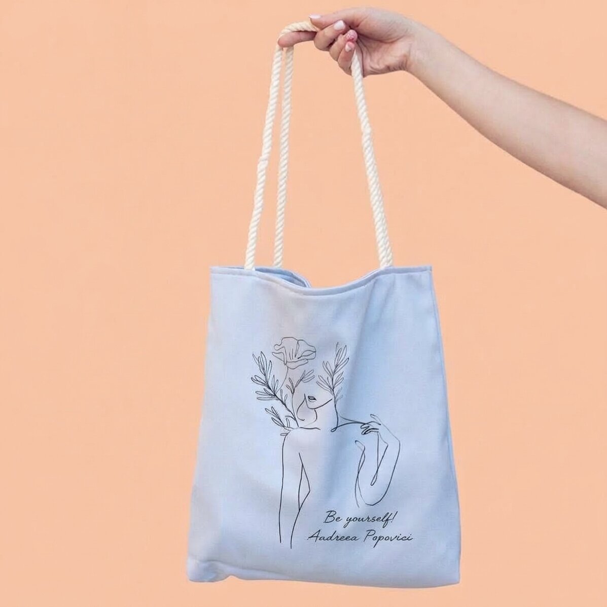 Personalised bag with text - Be yourself!