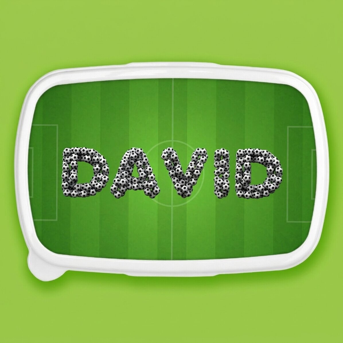 Lunch box, personalised with name - Football