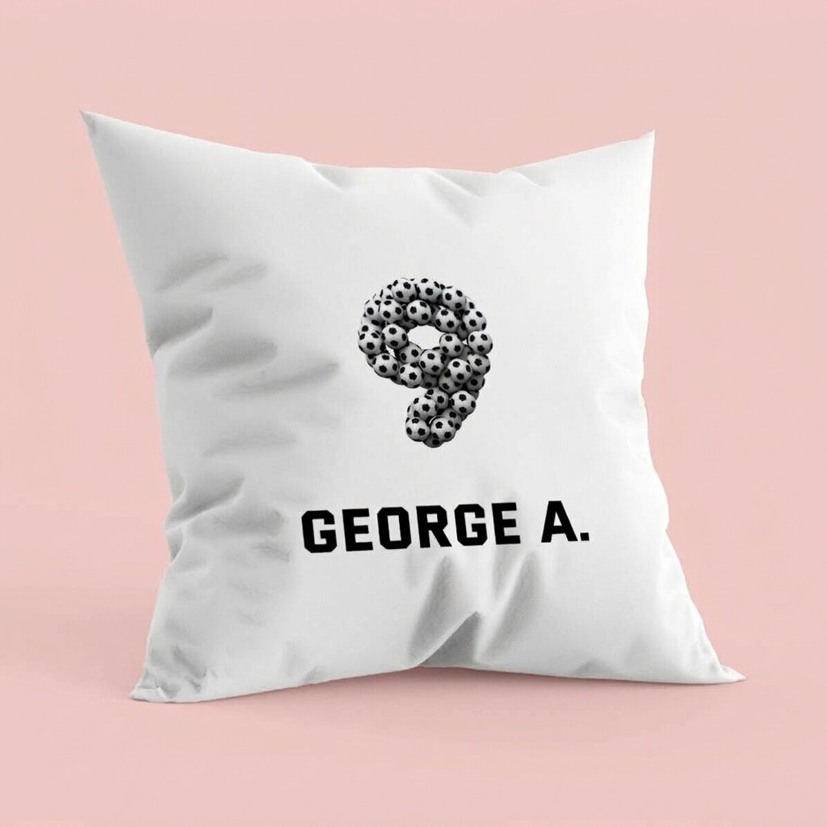 Personalised cushion with number and name - Football