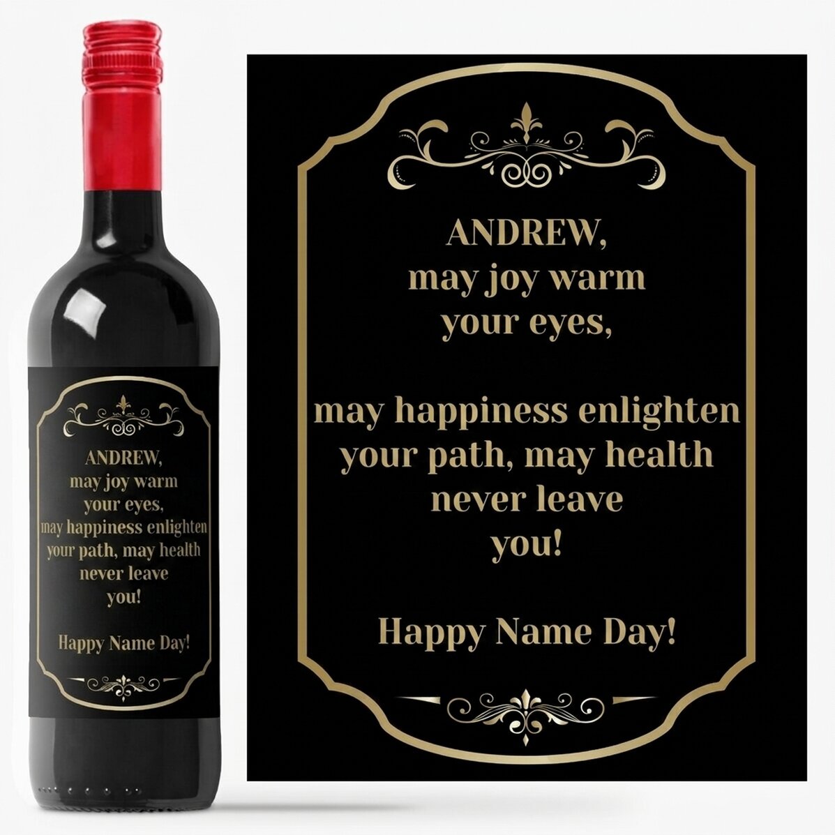 Personalised wine with message