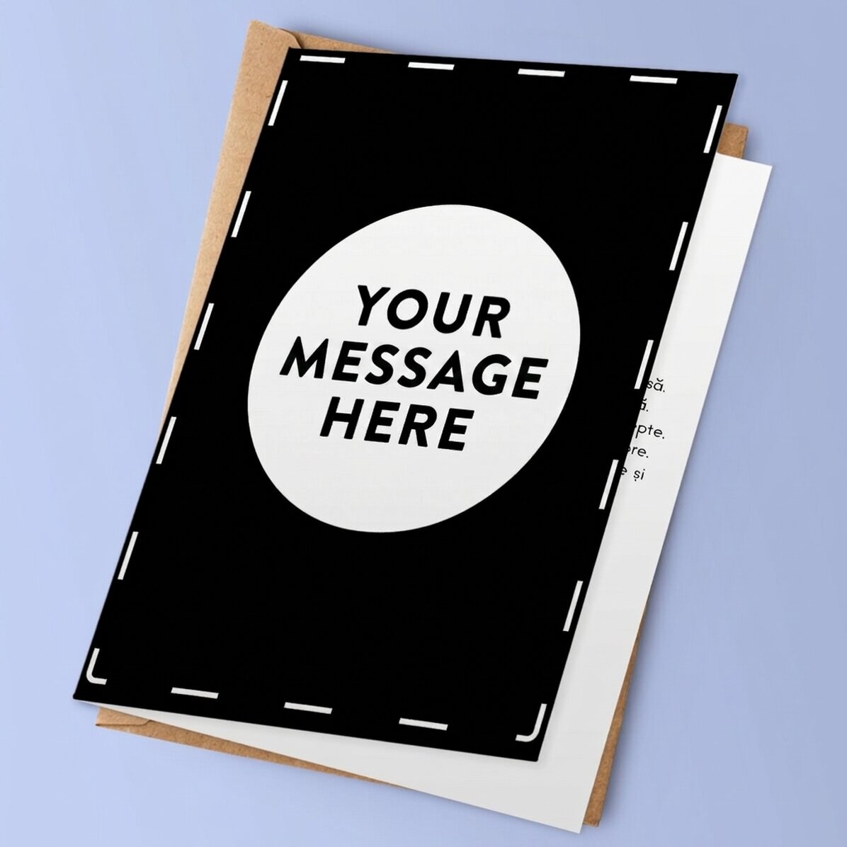 Personalised greeting card with your own design
