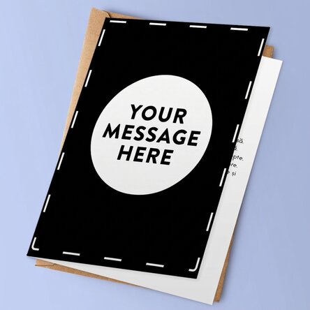Personalised greeting card with your own design