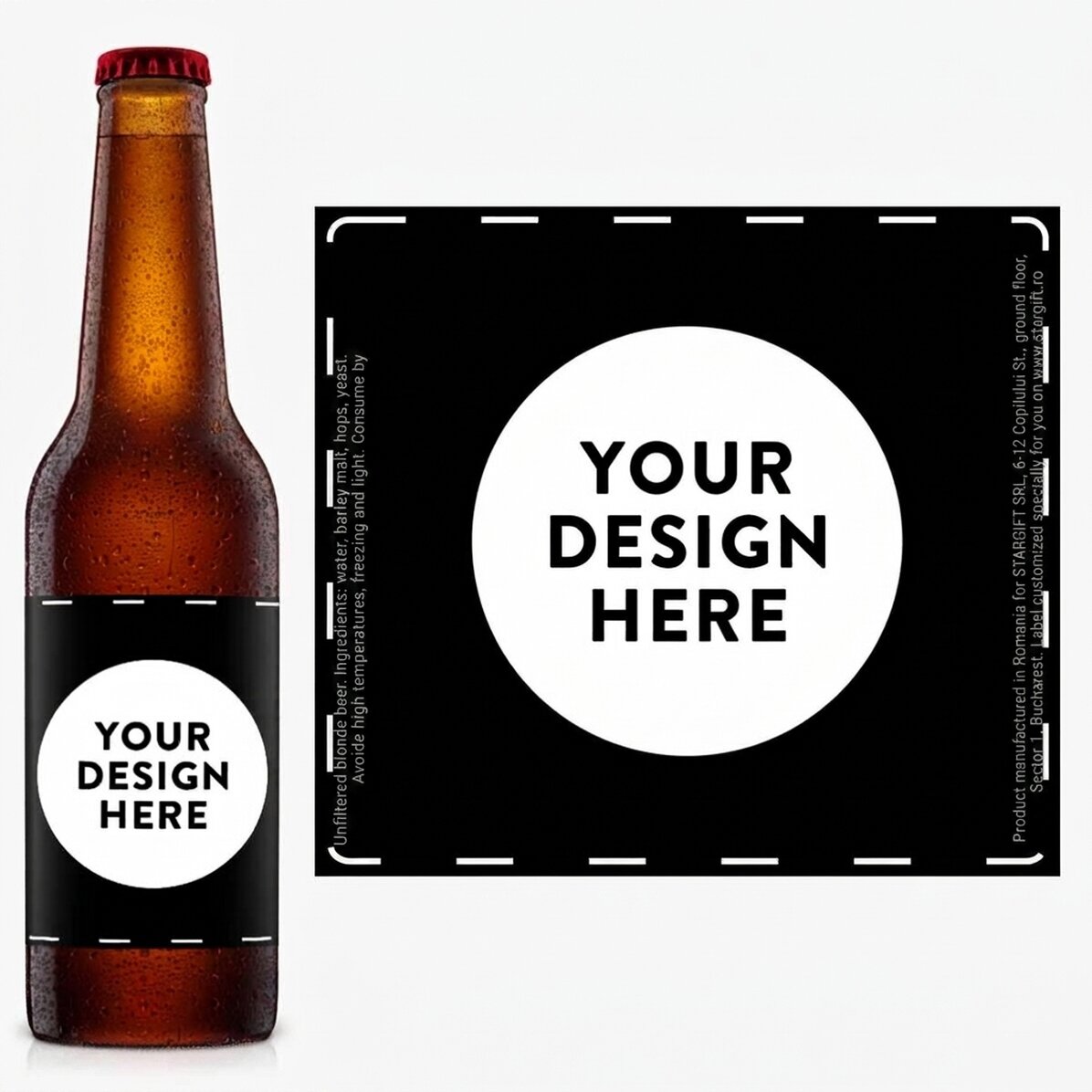 Personalised beer with your own graphics