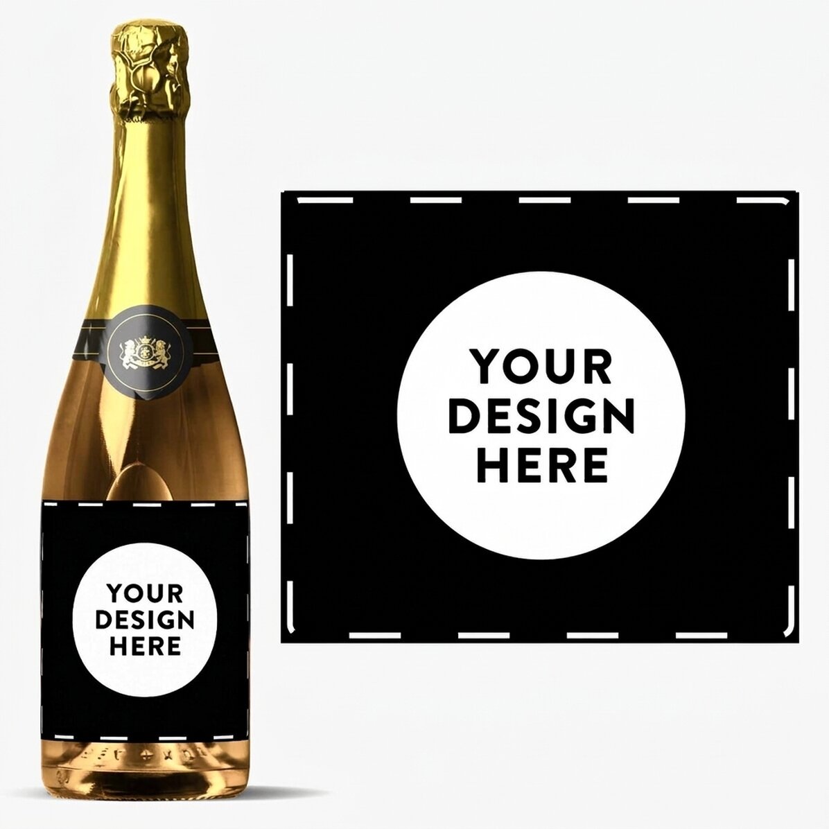 Personalised sparkling wine with your own design