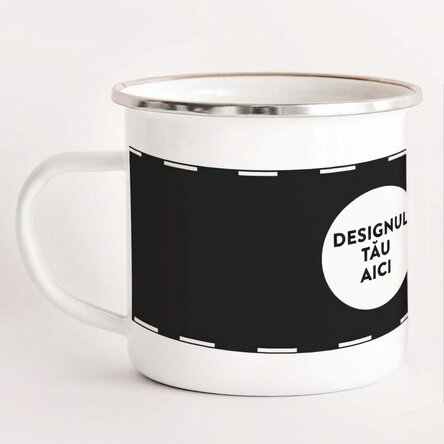 Customised enamel metal mug with your own design