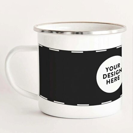 Customised enamel metal mug with your own design