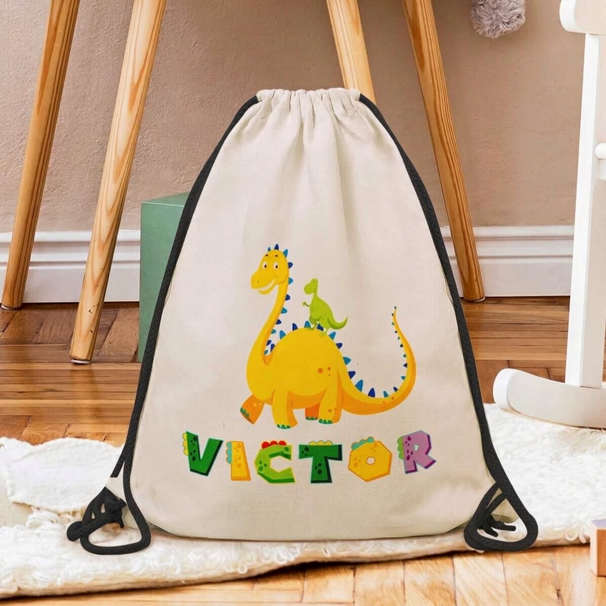 Personalised backpack with name - Dino