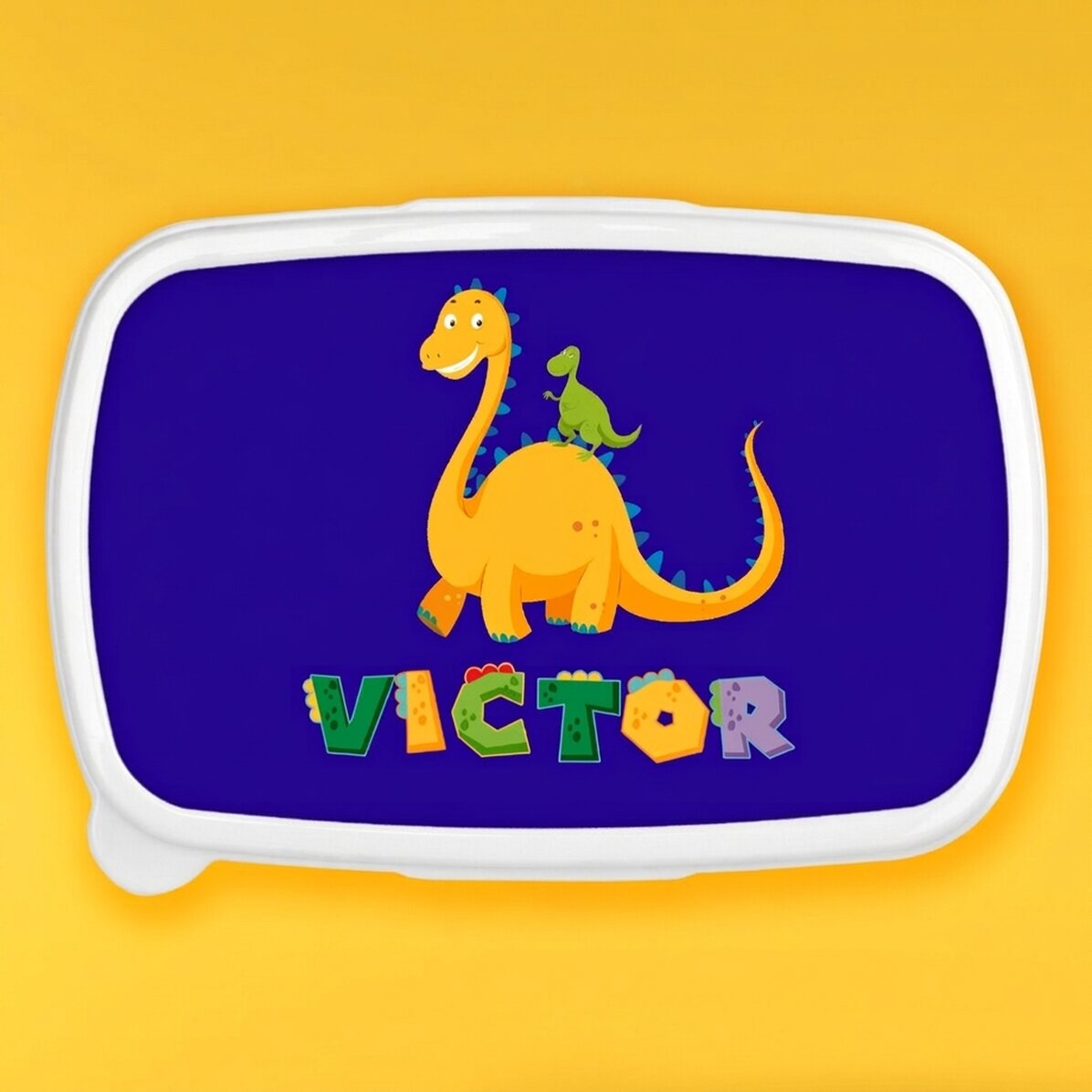 Lunch box, personalised with name - Dino