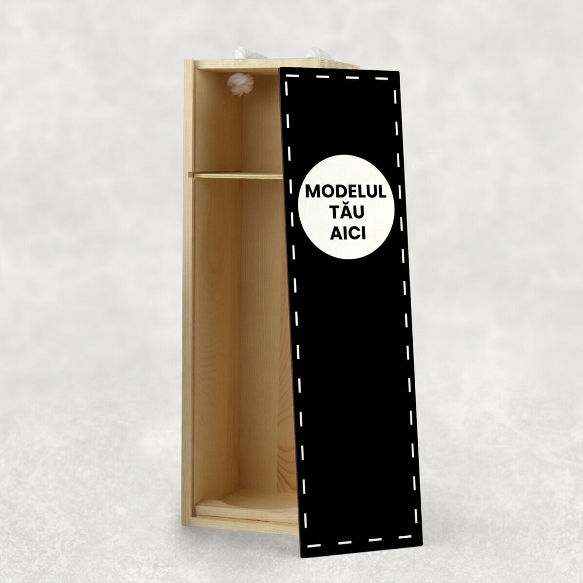 Wine box for one bottle, personalised with your own design
