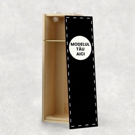 Wine box for one bottle, personalised with your own design