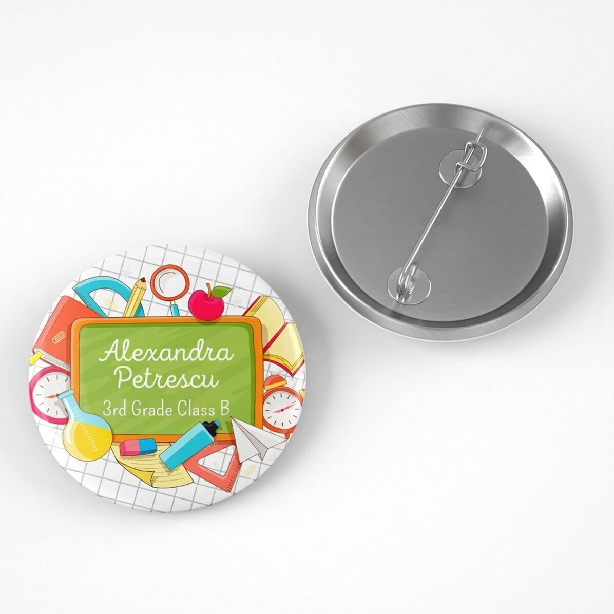 Personalised badge with text - School