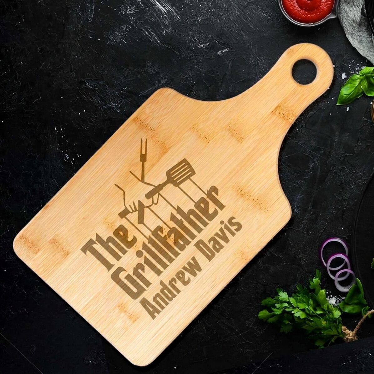 Personalised chopper with text - The Grillfather