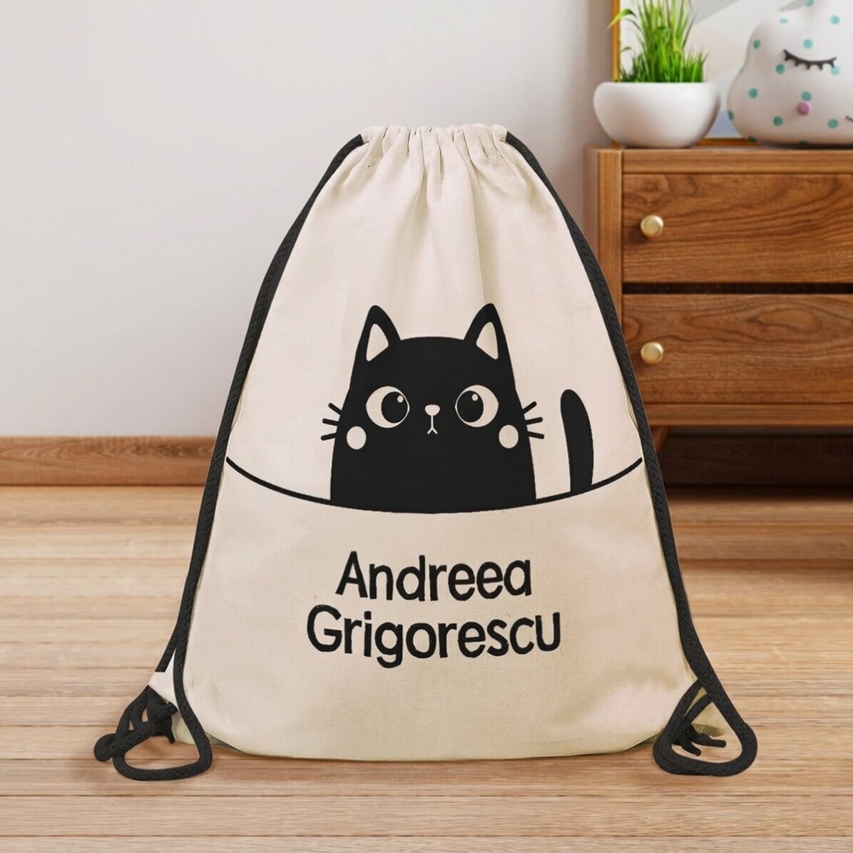 Personalised backpack with name - Cat