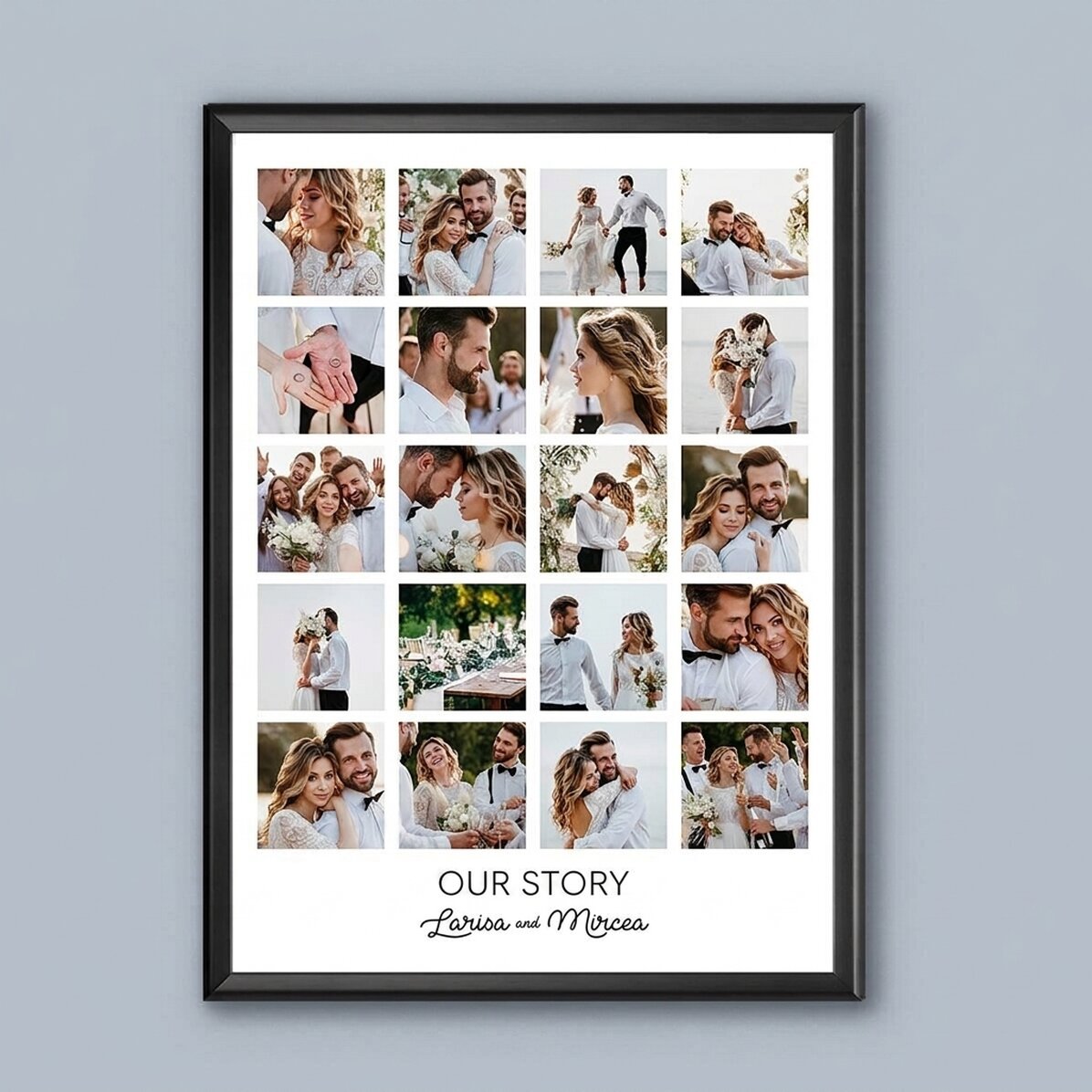 Personalised canvas with 20 photos