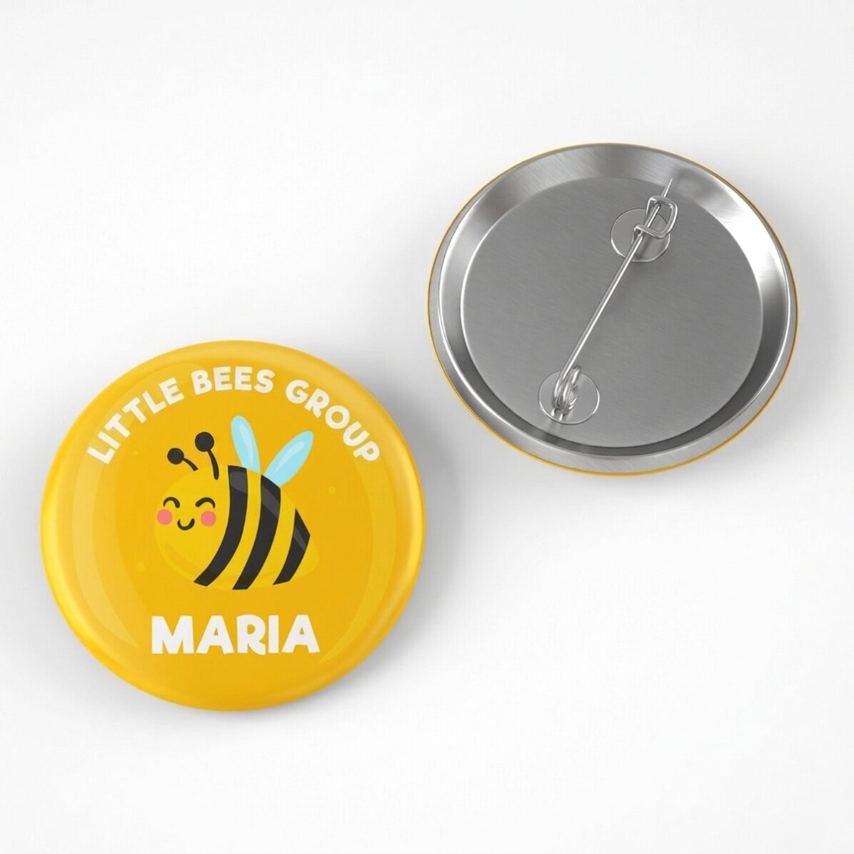 Personalised badge with text - Bee group