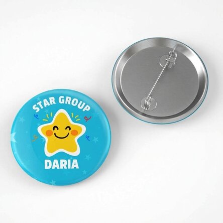 Personalised badge with text - Star group