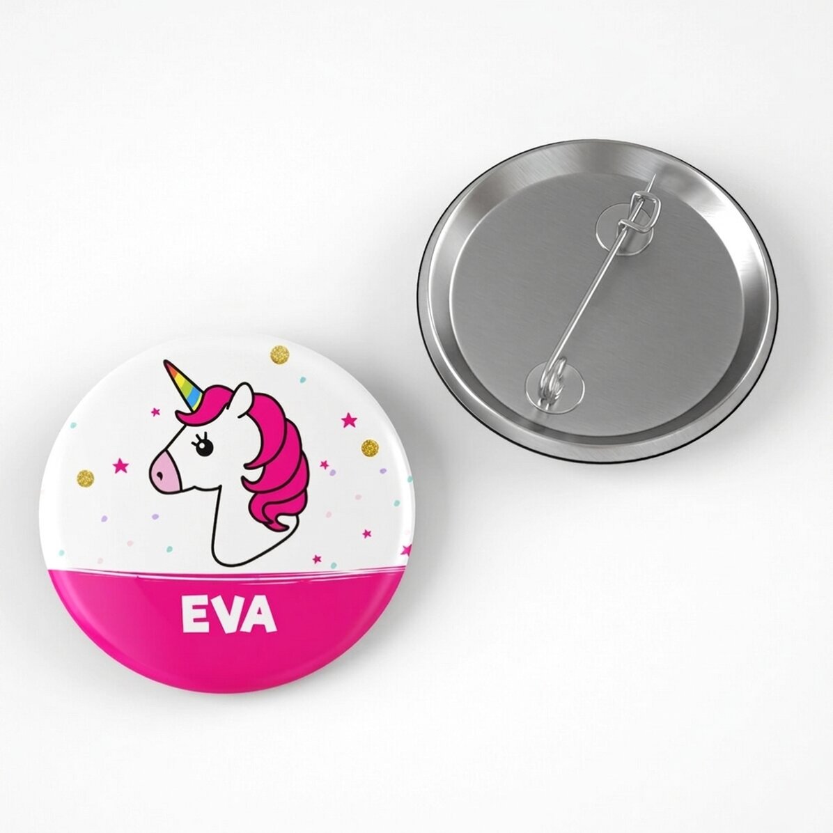 Personalised badge with name - Unicorn