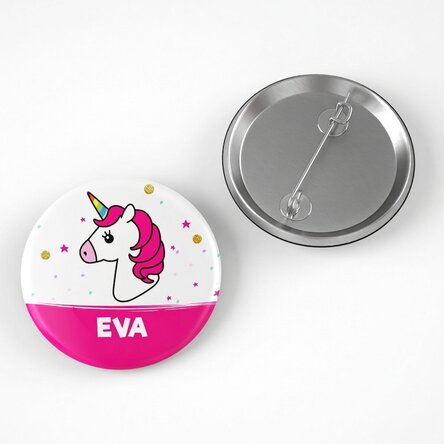Personalised badge with name - Unicorn