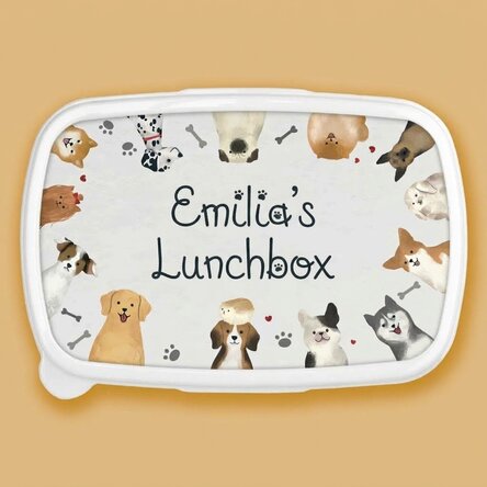 Lunch box, personalised with name - Animals