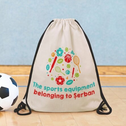 Personalised backpack with text - Sports equipment