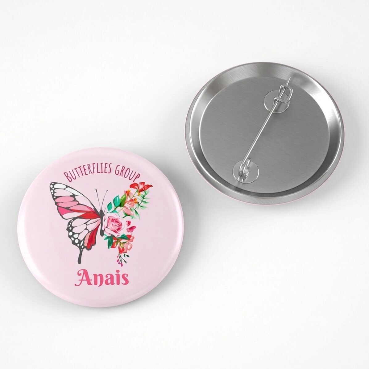 Personalised badge with text - Butterfly Group
