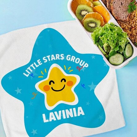 Personalised towel with text - Stars