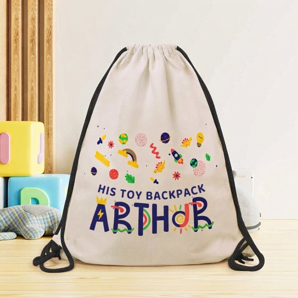 Personalised backpack with text - Toys