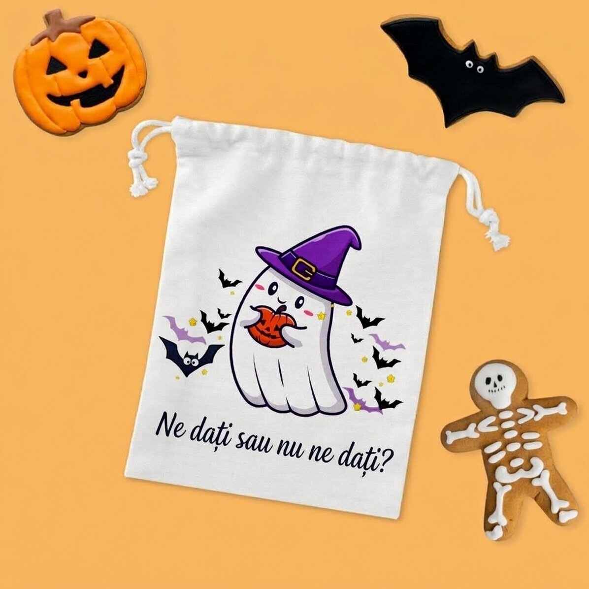 Small gift bag personalised with text - Ghost
