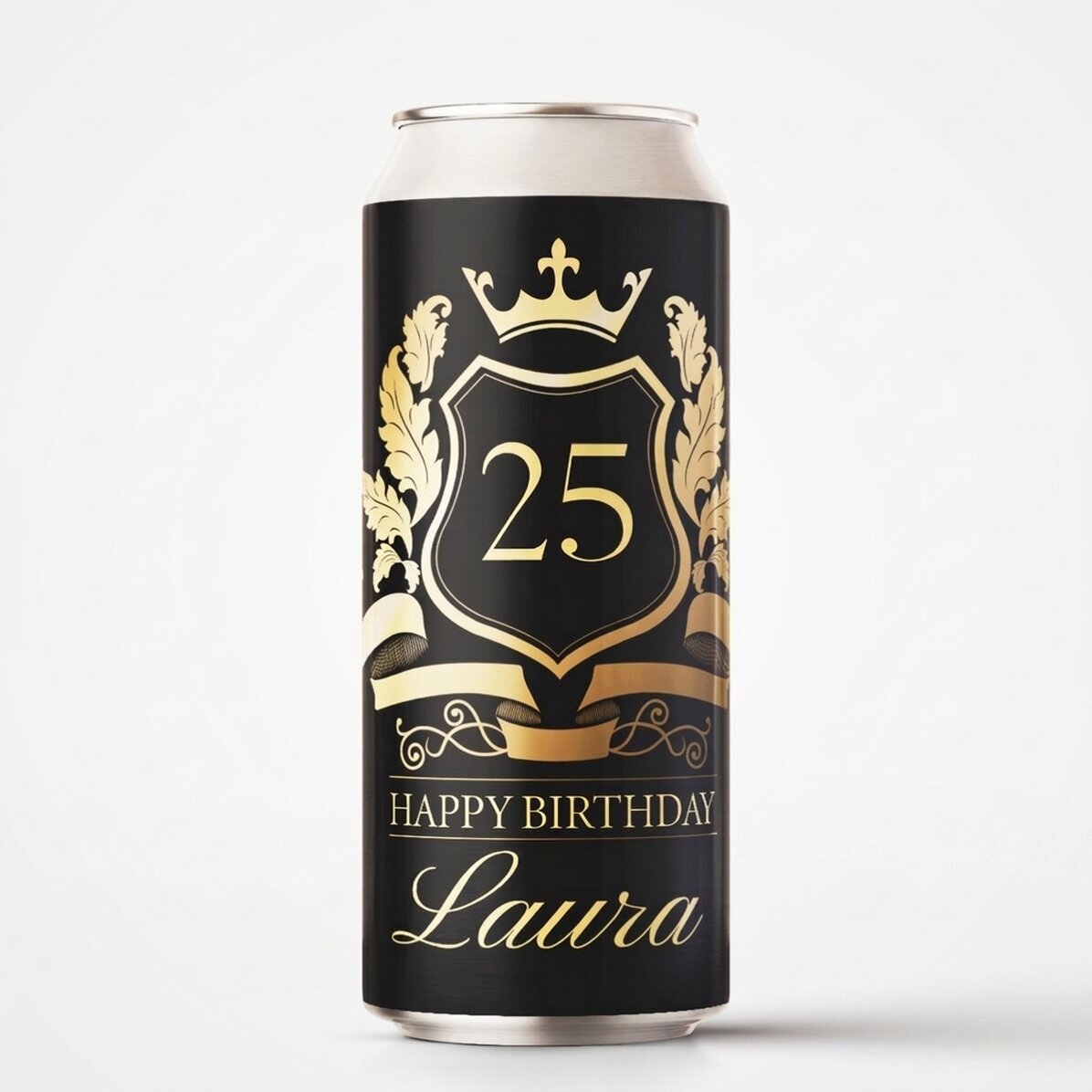 Personalised beer can with text - Royalty
