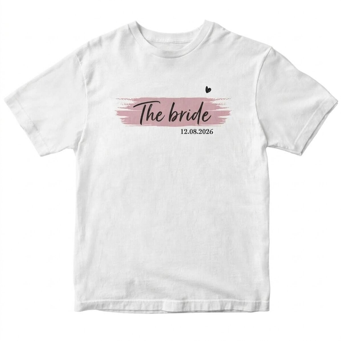 Personalised T-shirt with text for the bride and bridesmaids