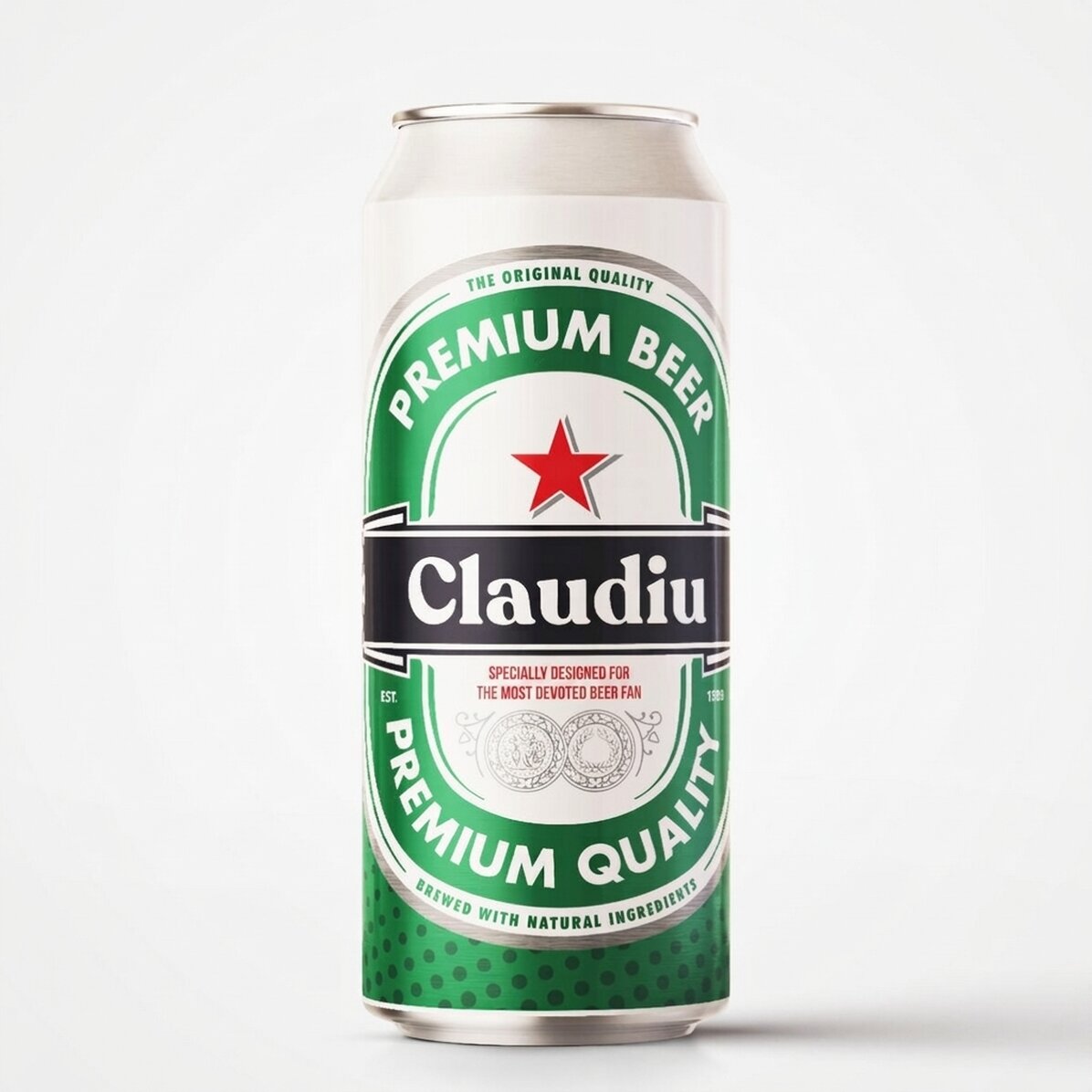 Personalised beer can with text - The most devoted beer fan