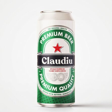 Personalised beer can with text - The most devoted beer fan
