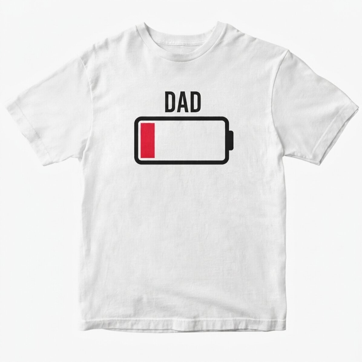 Custom T-shirt with text - Low battery