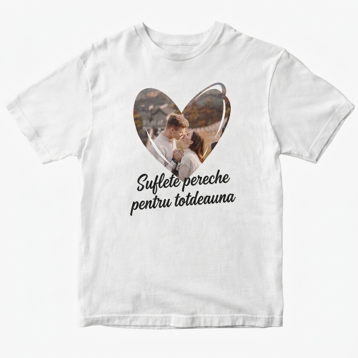 Personalised T-shirt with a photo and text - Love