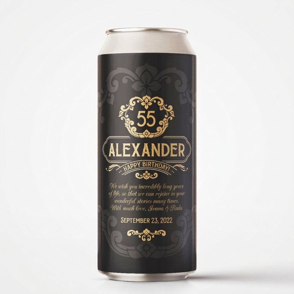 Personalised beer can with text - Premium