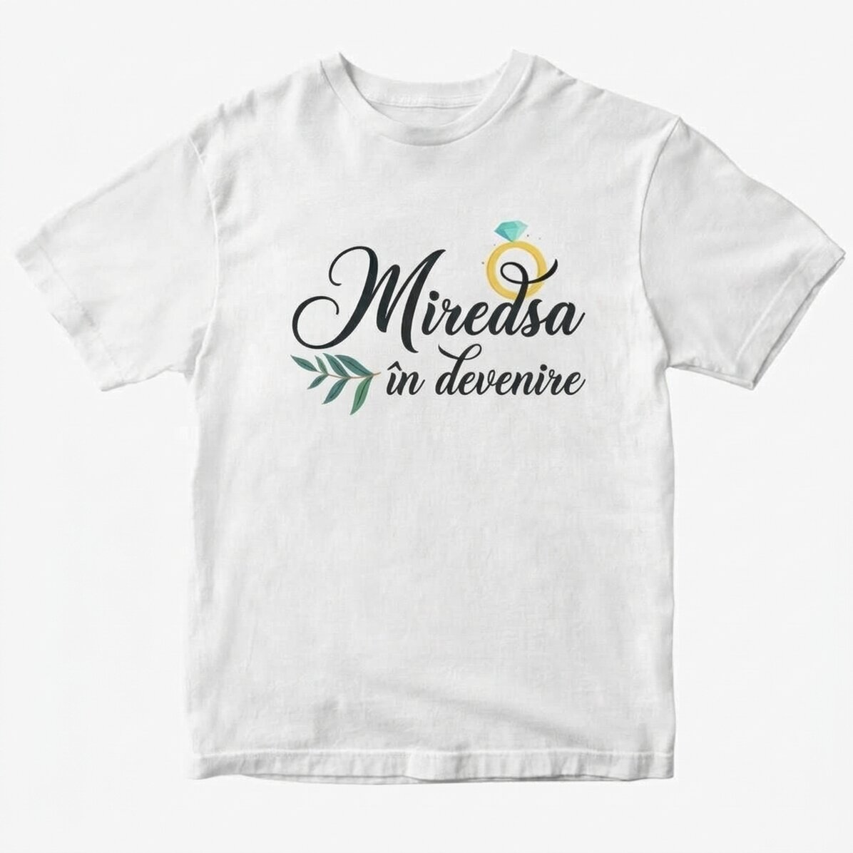 Personalised cotton T-shirt for the bride-to-be