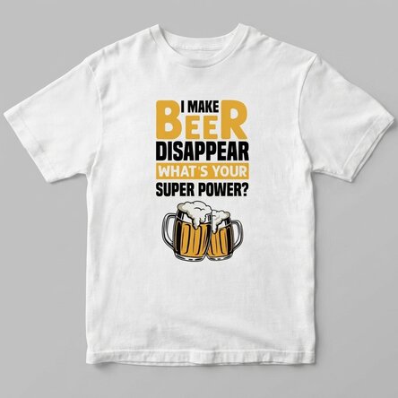 Custom cotton T-shirt with text - Beer