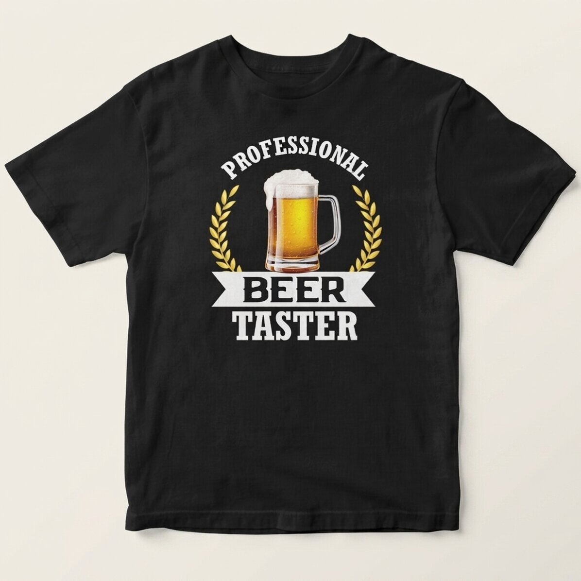 Custom cotton T-shirt with text - Beer taster
